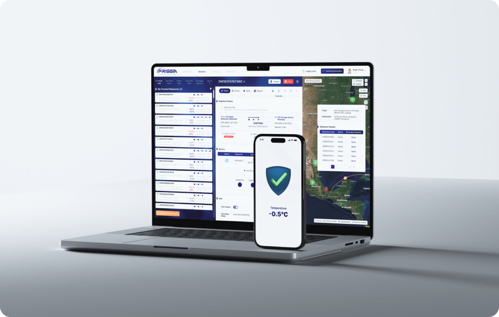 Frigga cloudplatform en app voor temperatuurmonitoring (beeld: Frigga)