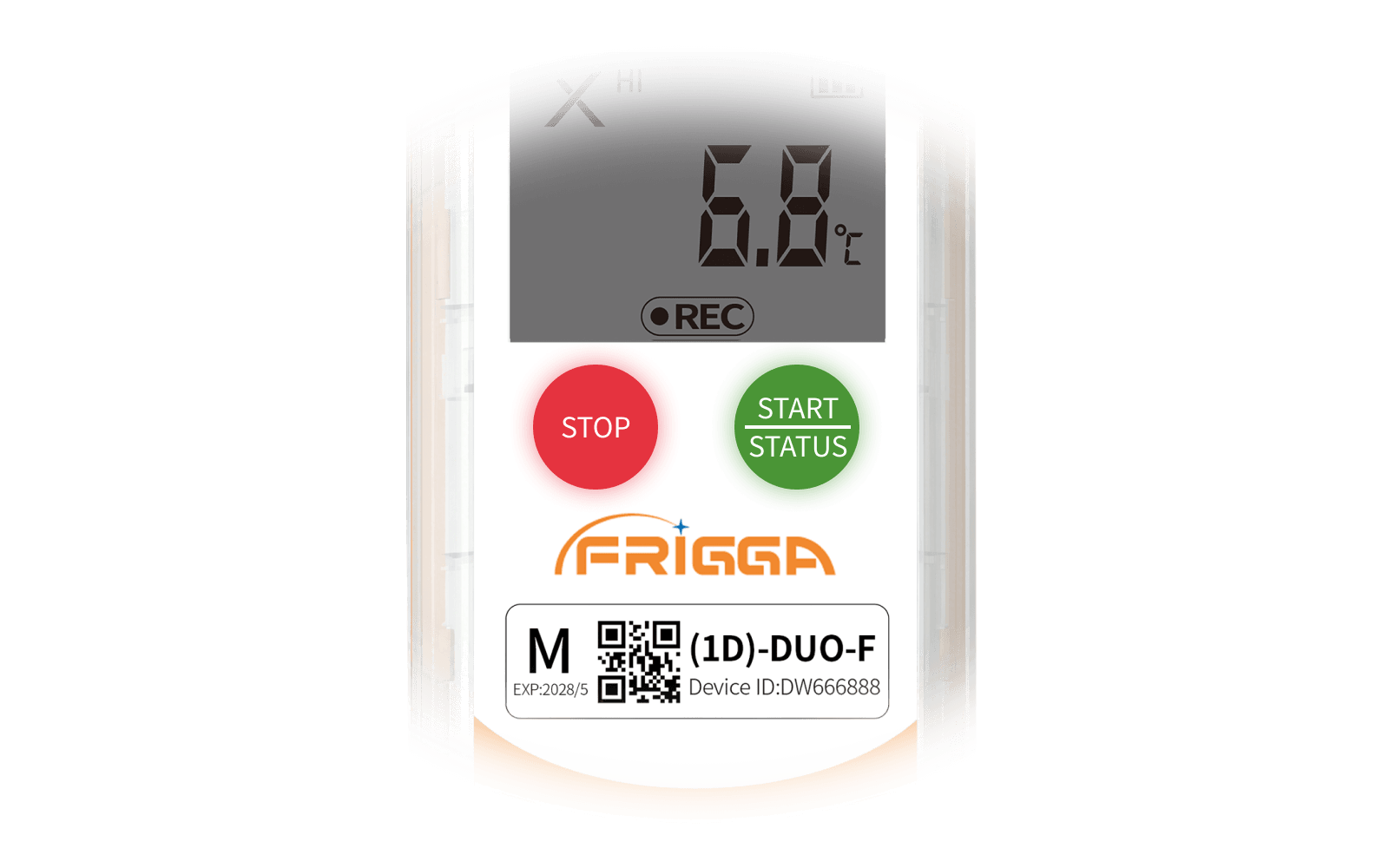 Frigga M1D datalogger met display en device-ID (beeld: Frigga)