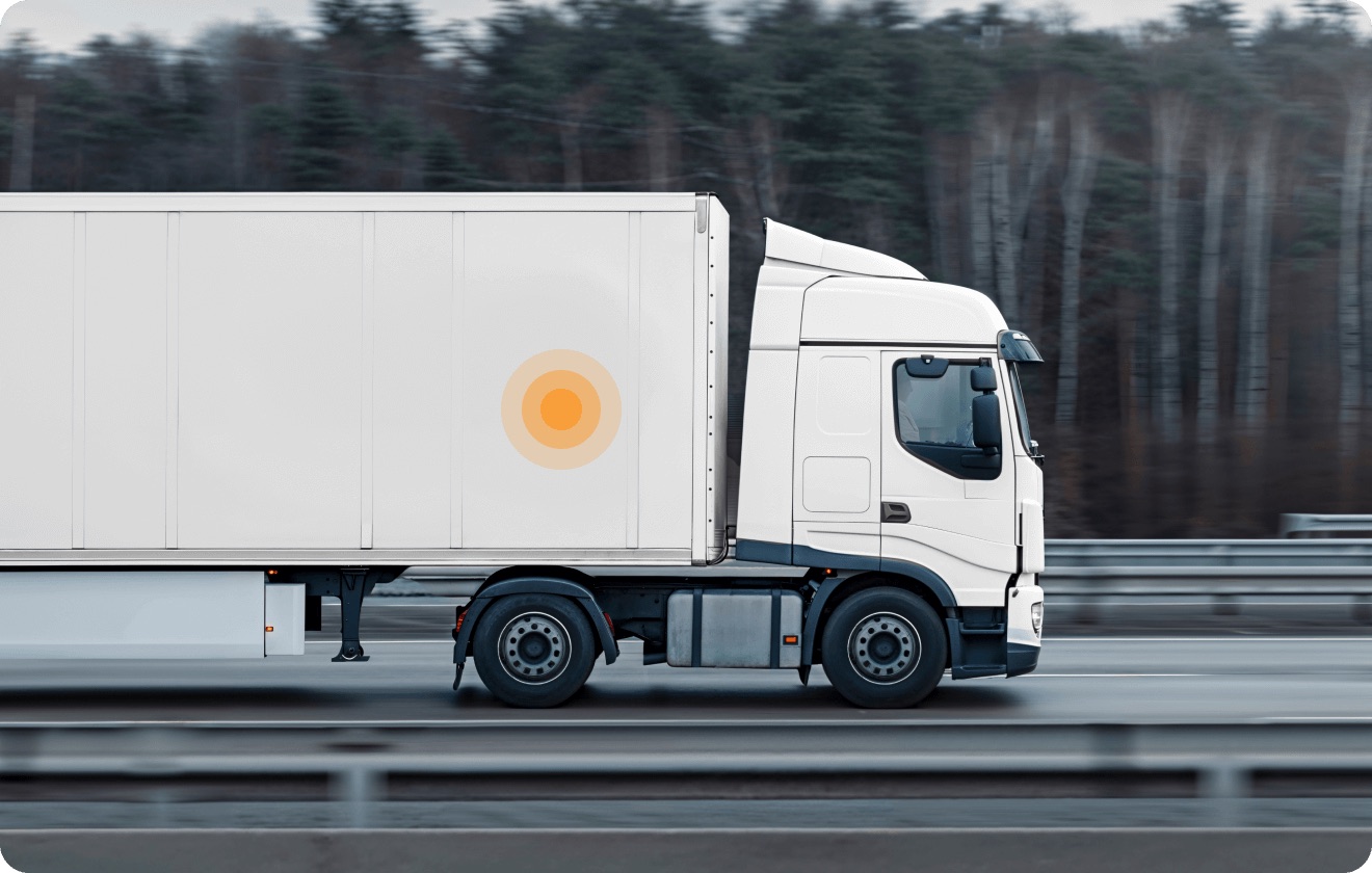 Vrachtwagen met Frigga temperatuurmonitoring tijdens transport (beeld: Frigga)